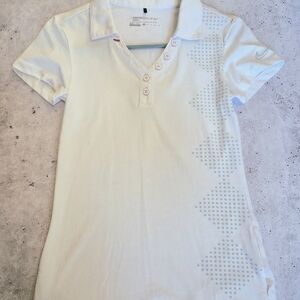 Nike White Polo Shirt with Button Details